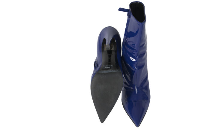 Balenciaga Slash Heel Leather Ankle Boots