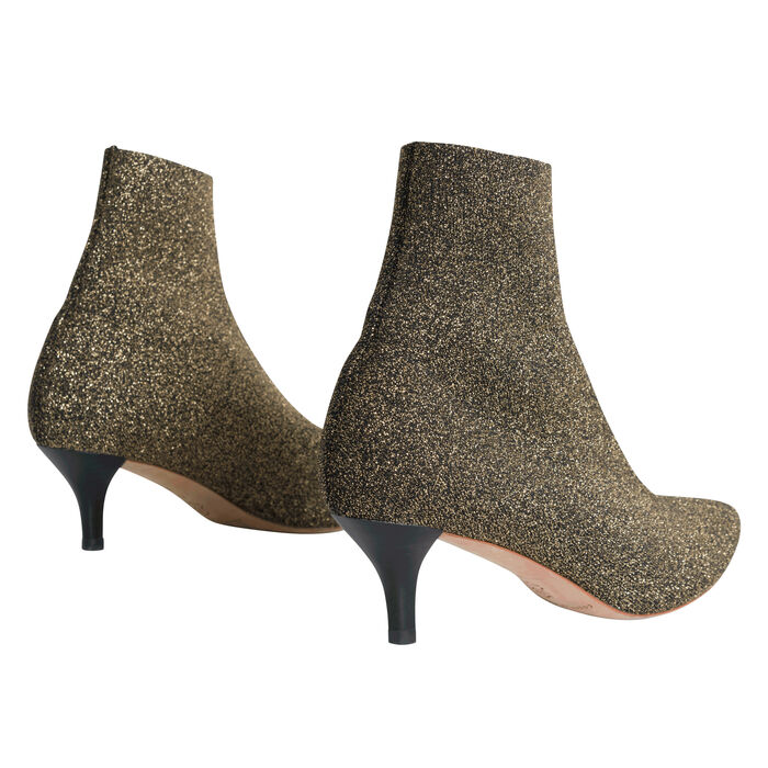 Loeffler Randall Women's Kassidy-Knit Ankle Boot - Black Glitter