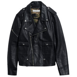 Golden Goose Camo Lined Leather Jacket