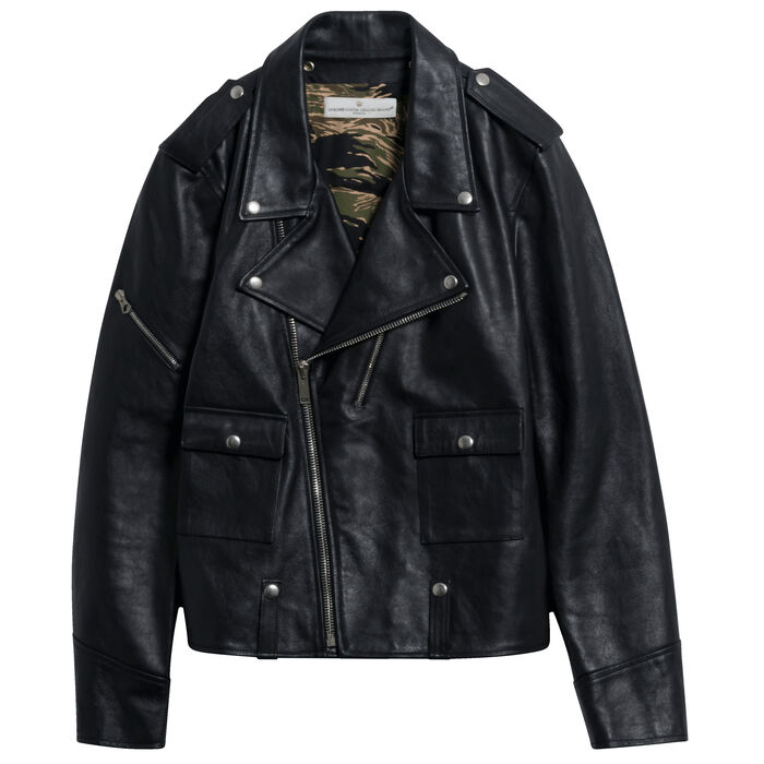 Golden Goose Camo Lined Leather Jacket