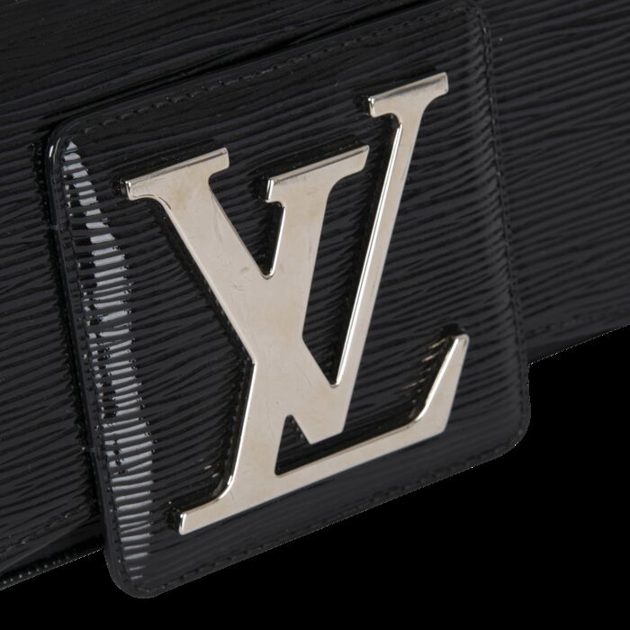 Louis Vuitton Black Epi and Patent Leather Clutch