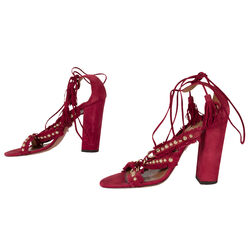 Aquazzura Red Lace-Up Heel