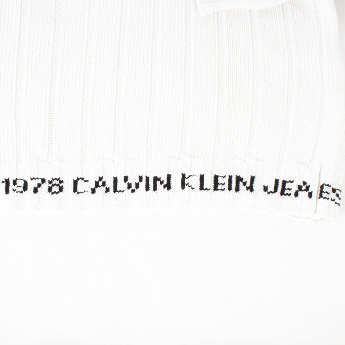 Calvin Klein Jeans Est. 1978 White Cotton Turtleneck