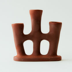 Triple Stem Candle Holder in Natural