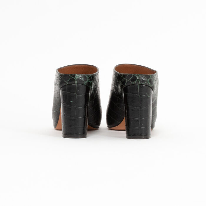 Givenchy Snakeskin Patterned Leather Mules