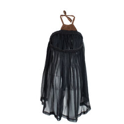 Lolli- Sheer Pleated Suede Halter Top