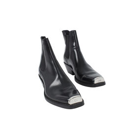 Calvin Klein 205W39NYC Square Toe Leather Boots