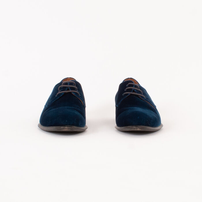 Celine Velvet Lace Up Derby Shoes