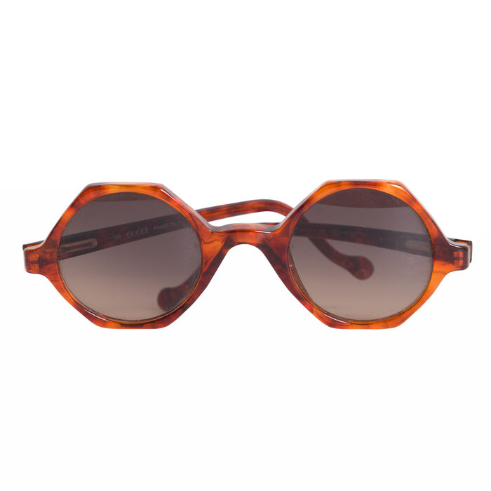 Gucci Hexagonal Sunglasses - Tortoiseshell Acetate