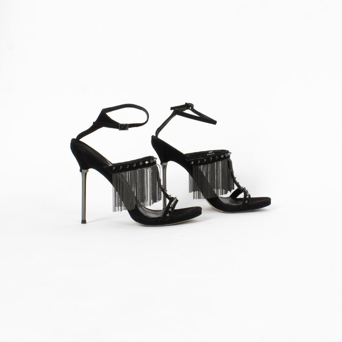 Brian Atwood Moultrie Fringe Sandals