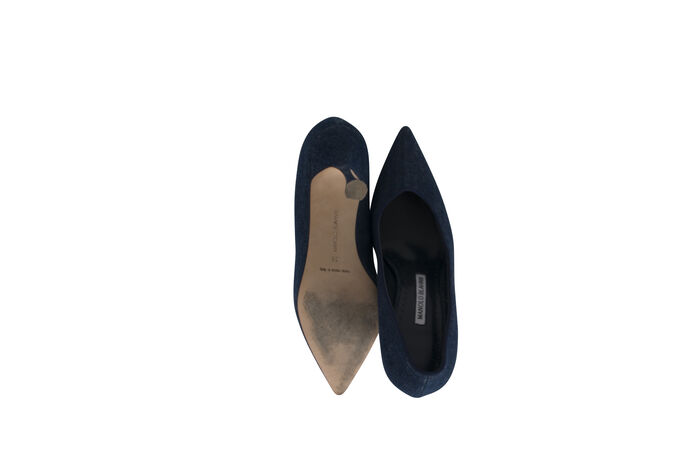 Manolo Blahnik Denim Pumps