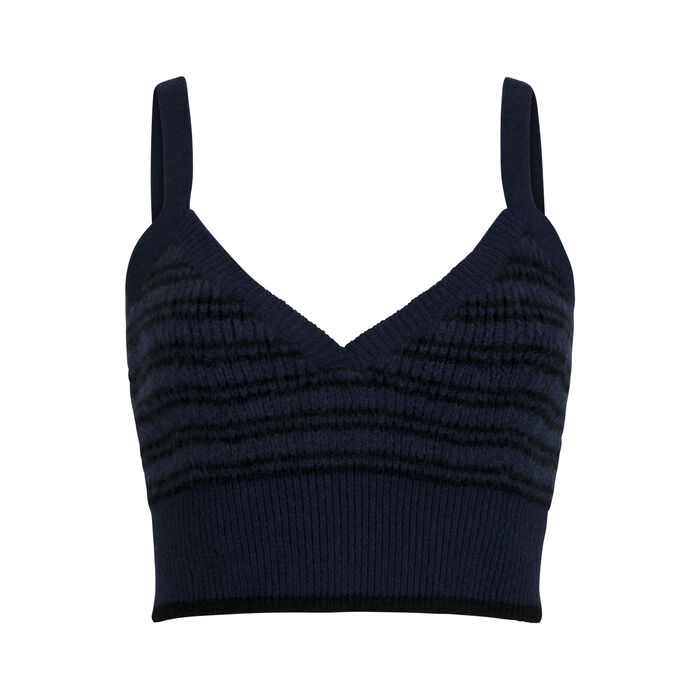 Adam Selman Wool Knit Crop Top