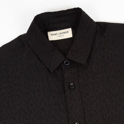 Saint Laurent Tonal Leopard Button Down Shirt