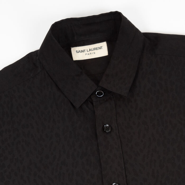 Saint Laurent Tonal Leopard Button Down Shirt