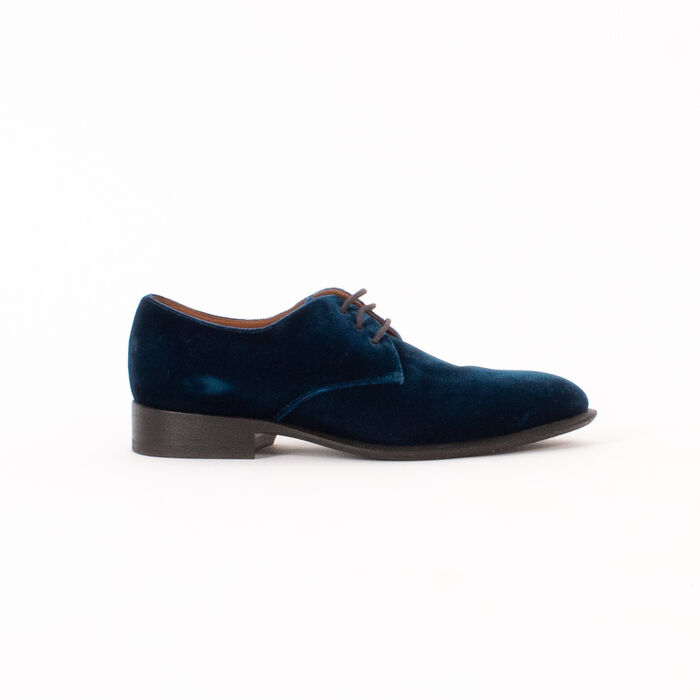 Celine Velvet Lace Up Derby Shoes