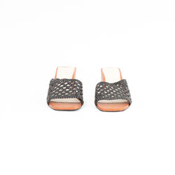 Intentionally Blank Roll Woven Strap Heeled Sandals