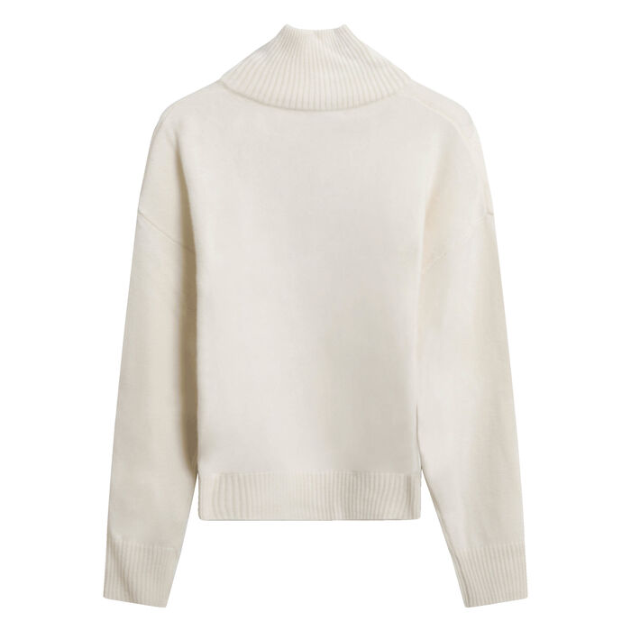 half zip cream jumper