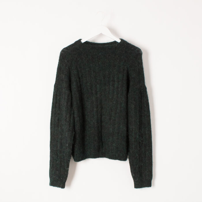 Acne Dania Forest Green Oversized Mohair Sweater