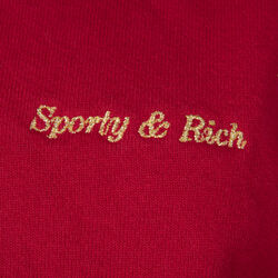 Sporty & Rich Red Classic Logo Hoodie