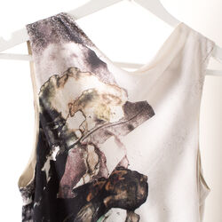 Helmut Lang Carrion Print Crepe Dress