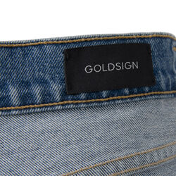 Goldsign- Benefit High-Rise Straight Jeans in Light Blue