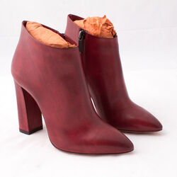 Santoni Pointed Leather Ankle Boot