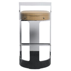 Pair of Clear Chairs with Tan Seats