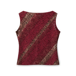 Red Sequin Animal Print Stretchy Tank