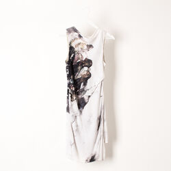 Helmut Lang Carrion Print Crepe Dress