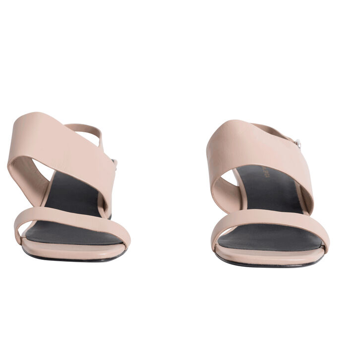 Via Spiga Nude Block Heels
