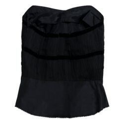 Vintage Black Strapless Top