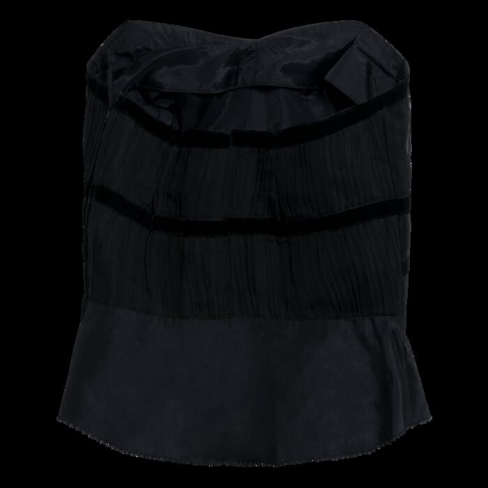 Vintage Black Strapless Top