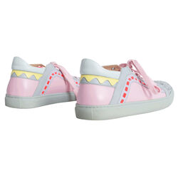 Sophia Webster Riko Glitter Cap-Toe Sneakers - Pink