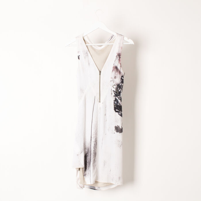 Helmut Lang Carrion Print Crepe Dress