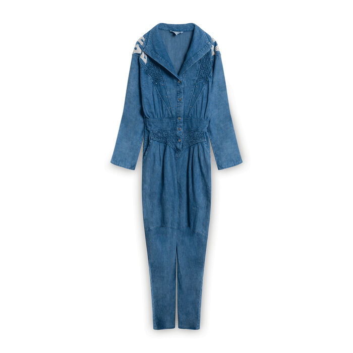 Vintage Michelle Stuart Denim Jumpsuit