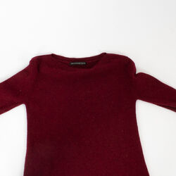 Balenciaga Knit Burgundy Sweater Dress