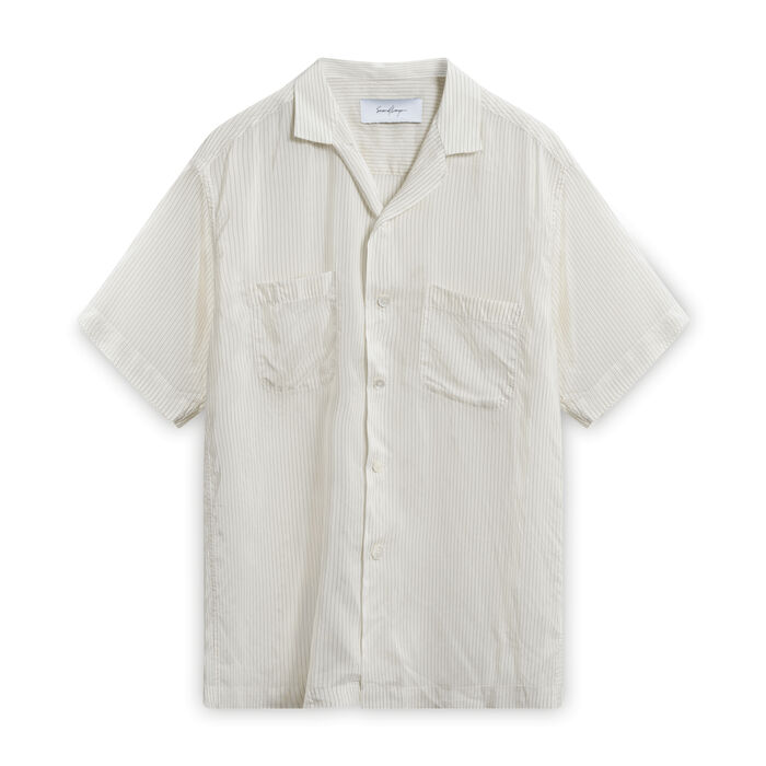 Second/Layer Striped Button-Up Shirt