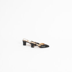 Chanel Goatskin & Grosgrain Slingback Heel
