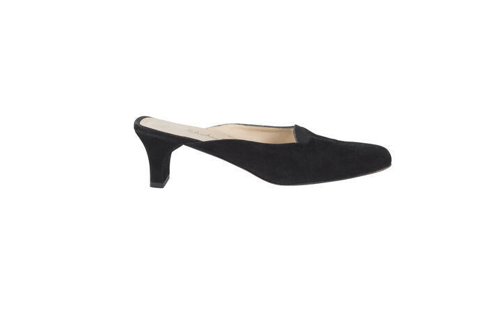 Salvatore Ferragamo Black Velvet Mules