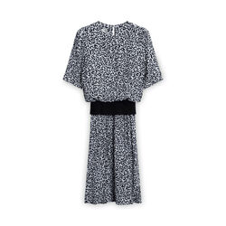 Vintage 80s Karin Stevens Dress - White/Black