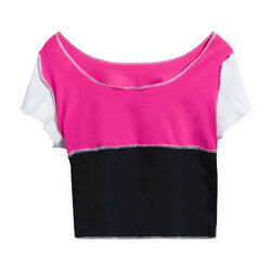 JJVintage Reworked Champion Short-Sleeve Crop top - Pink/Black
