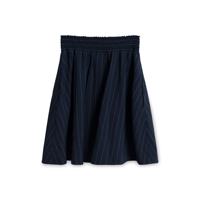 Ganni Pinstripe Navy Skirt