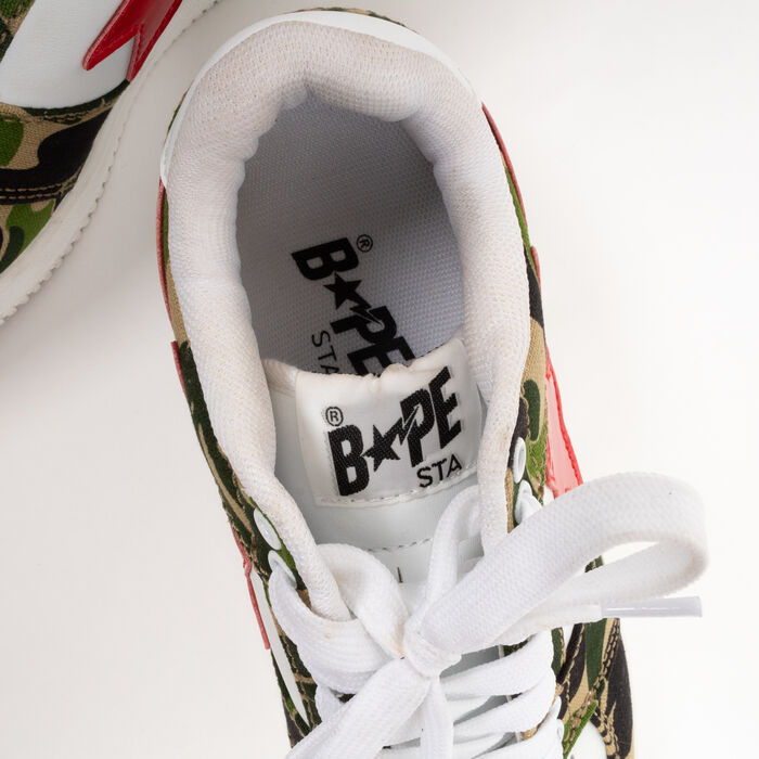Bape Camo Bapesta Low with Patent Star
