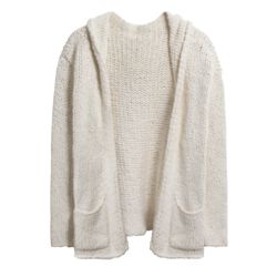 Vintage Hooded Knit Cardigan