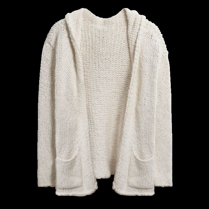 Vintage Hooded Knit Cardigan
