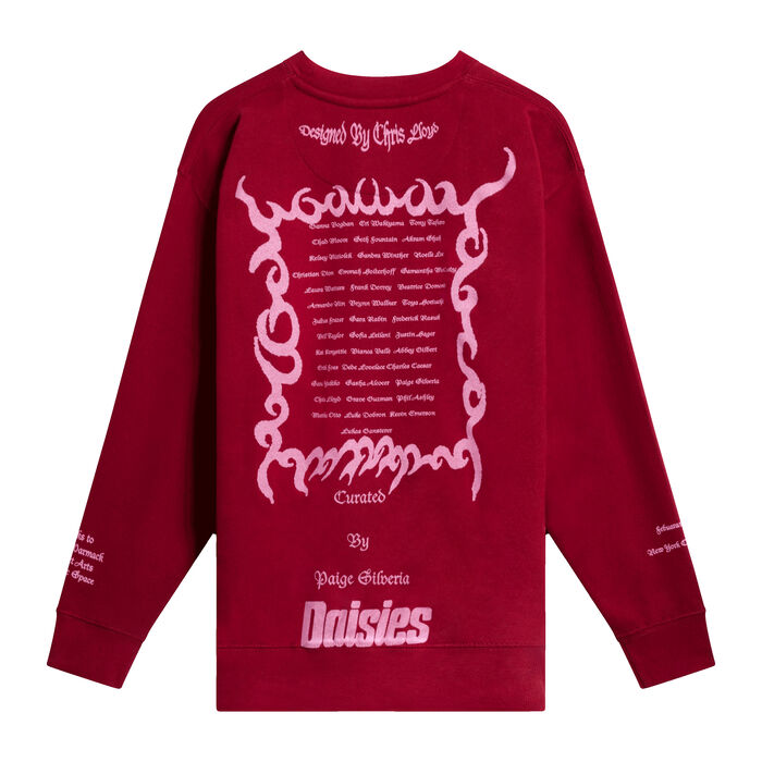Daisies Crewneck by Chris Lloyd- Red