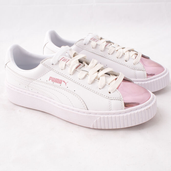 Puma Platform Pink Toe White