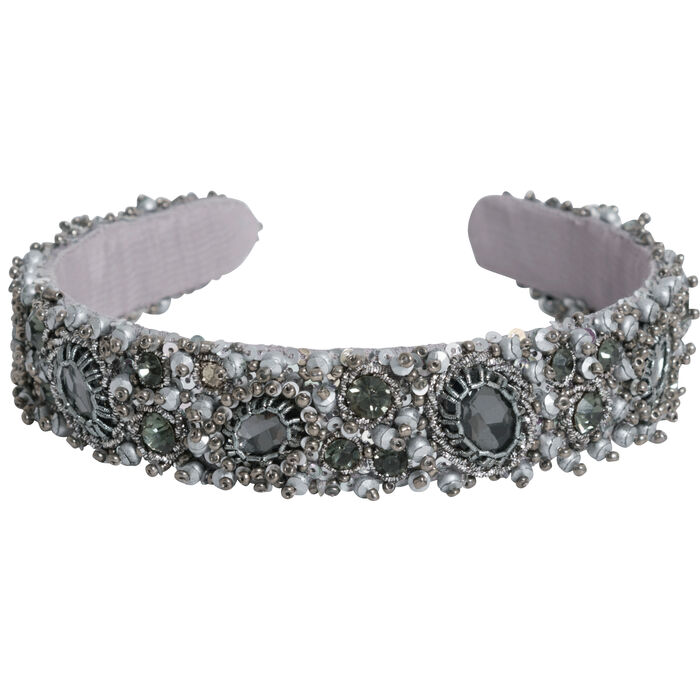 Azeeza Blair Gunmetal Embellished Headband