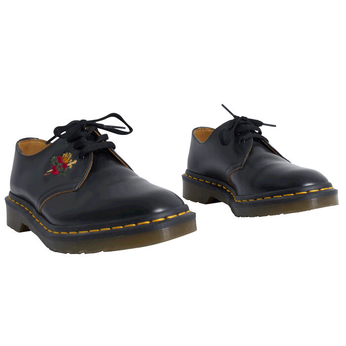 Vintage Dr. Marten's Supreme Shoes with Heart Cross-stitching