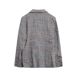 Seven Wonders Check Blazer- Orange and Black